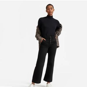 Everlane Wide Leg Black Jeans